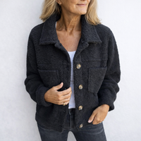 Teddy Fleece Button Shacket – Susan & Anne
