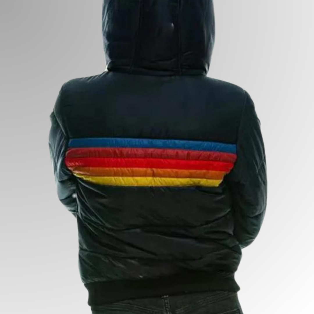 Retro Stripe Quilted Puffer Jacket – Susan & Anne