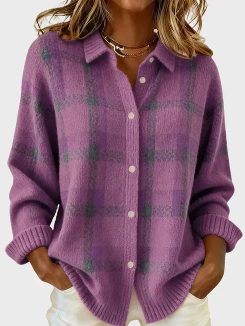 Taylor - Retro Plaid Cardigan