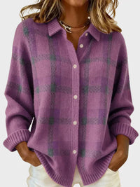 Retro Plaid Cardigan