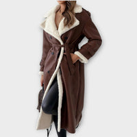 Sherpa-Lined Double-Breasted Trench Coat – Susan & Anne