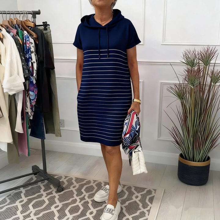 Victoire - Hooded Striped Dress