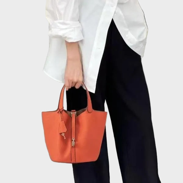 Pebbled Lock Bag