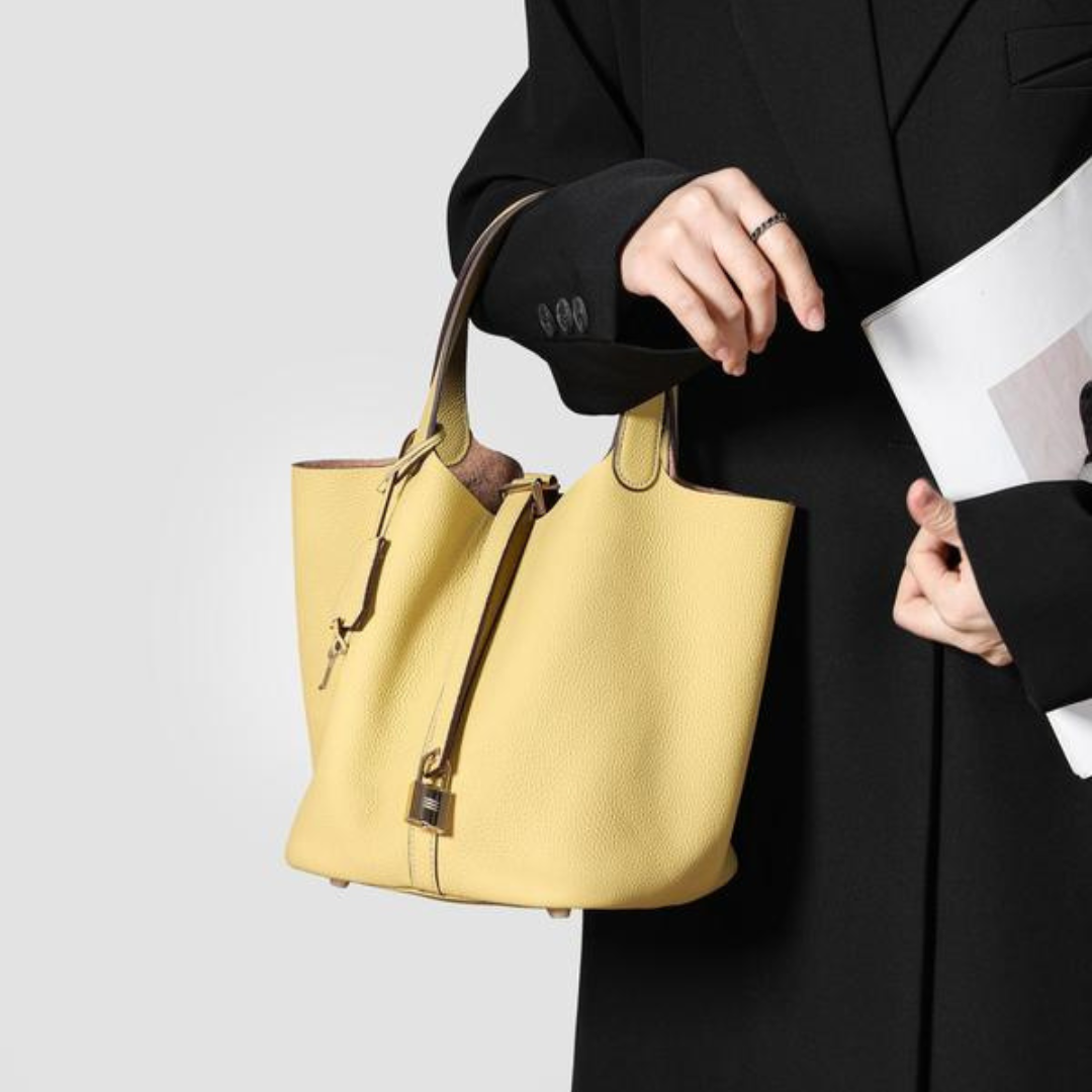 Pebbled Lock Bag