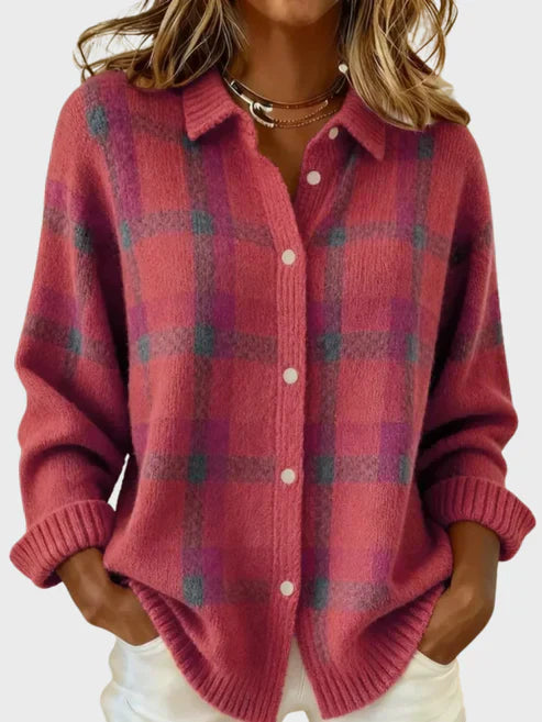 Taylor - Retro Plaid Cardigan