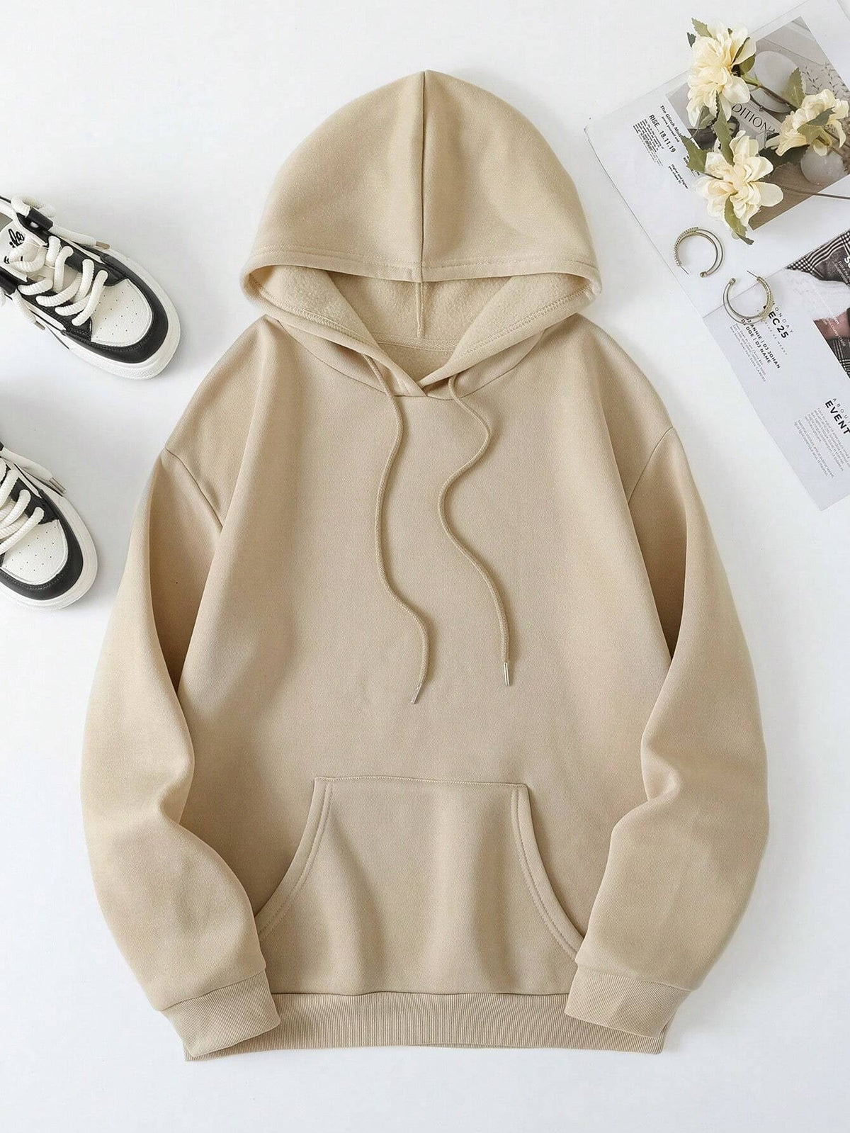 FAITH OVER FEAR Women's Dropped Shoulder Hoodie