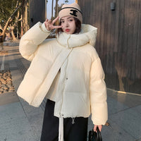 Close-up of the rina hooded puffer jacket