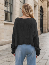 Dropped Shoulder Long Sleeve Sweater