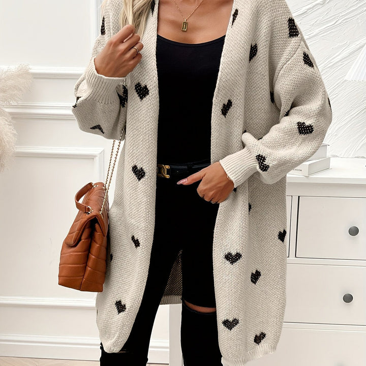 Noretta - Heart Knit Cardigan