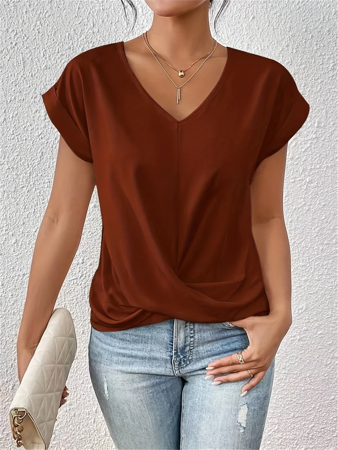 Cleo - Sweetheart Neckline Tee