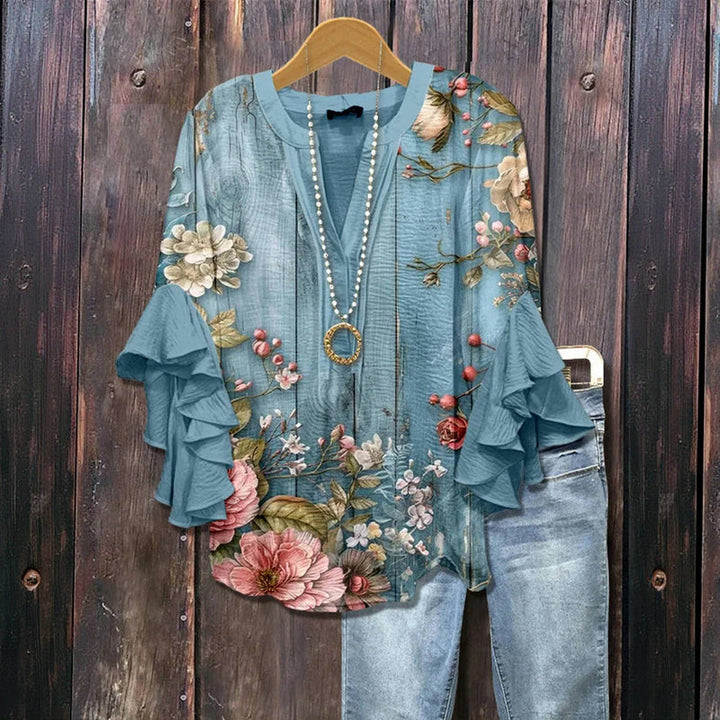 Rosie - Garden Bloom Ruffle Blouse