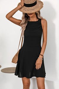 Ruffled Black Mini Dress
