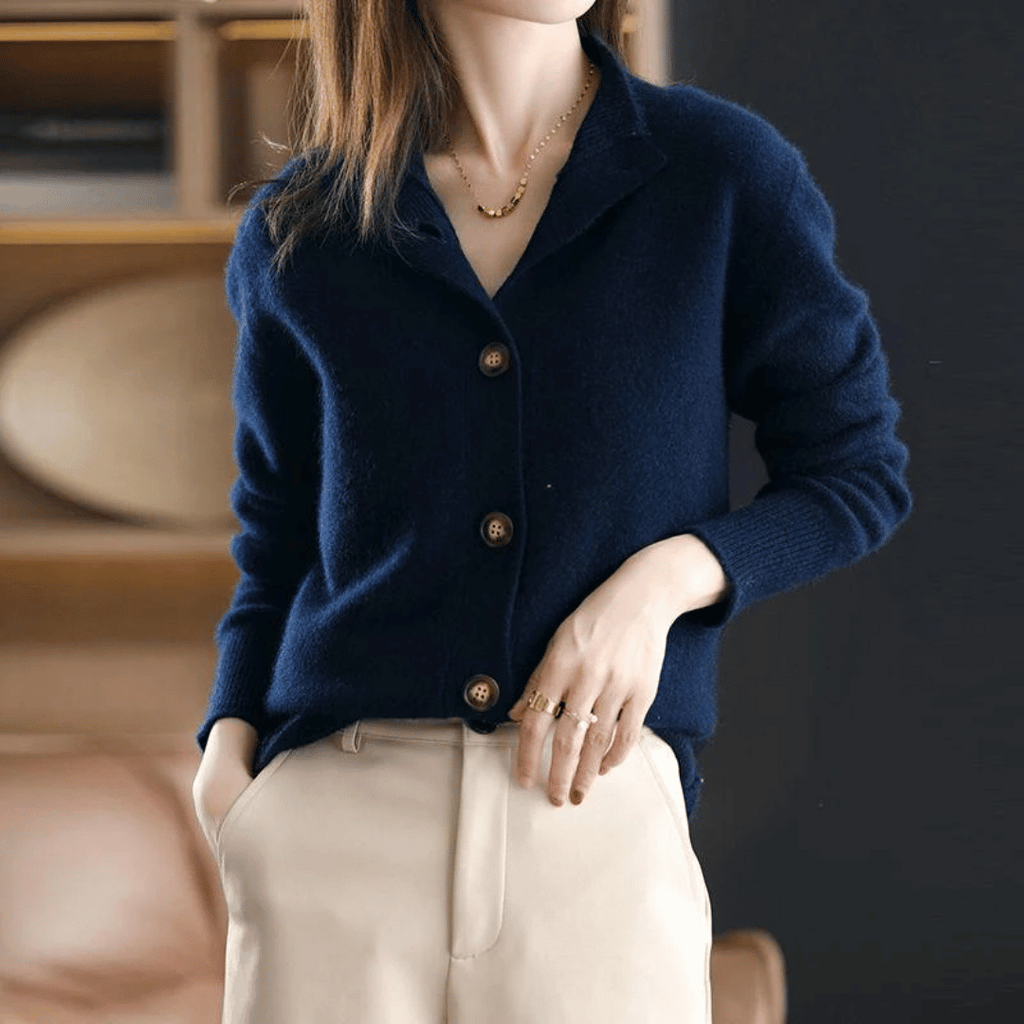 Chic High-Neck Cardigan