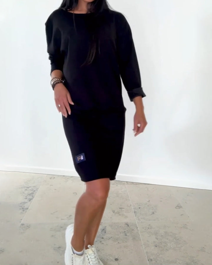 Clemence - Long-Sleeve Shift Dress