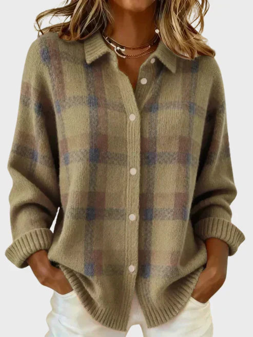 Taylor - Retro Plaid Cardigan