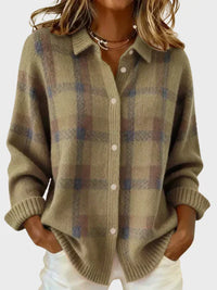 Retro Plaid Cardigan