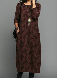 Round-Neck Pocket Dress