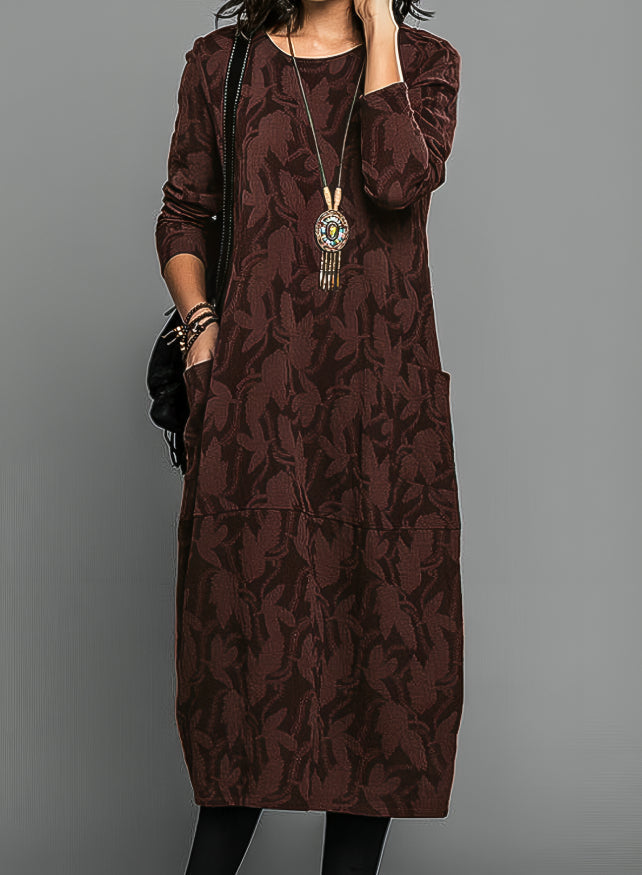 Apolline - Round-Neck Pocket Dress