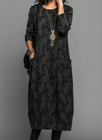 Round-Neck Pocket Dress