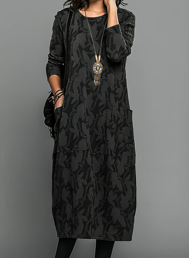 Apolline - Round-Neck Pocket Dress