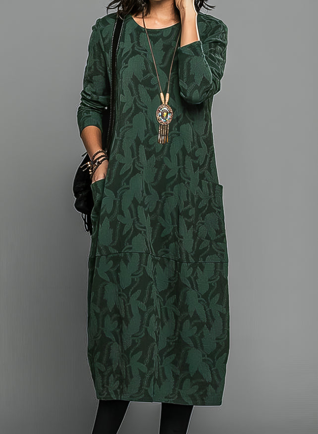 Apolline - Round-Neck Pocket Dress