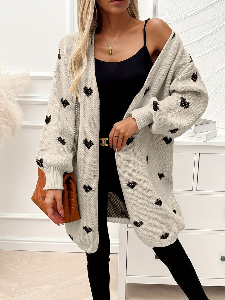 Noretta - Heart Knit Cardigan