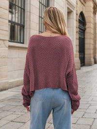 Dropped Shoulder Long Sleeve Sweater