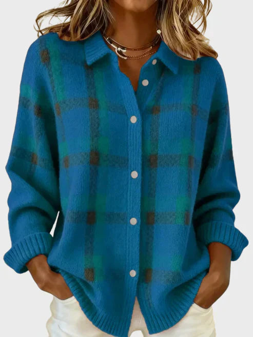 Taylor - Retro Plaid Cardigan