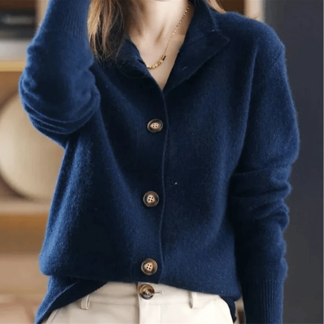 Chic High-Neck Cardigan