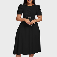 Back view of the harriet bloom soft-touch ruched midi dress