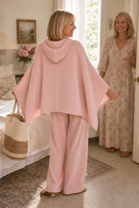 Wearbella – Hooded Cape & Wide-Leg Trouser Set