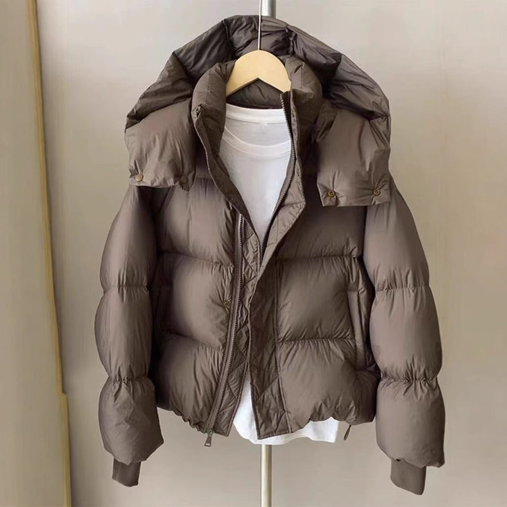 Styled look with the rina hooded puffer jacket
