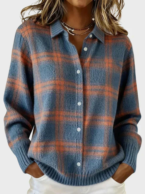 Retro Plaid Cardigan