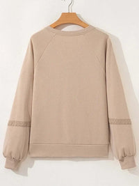 Women's Casual Loose Lace Patchwork Sweatshirt