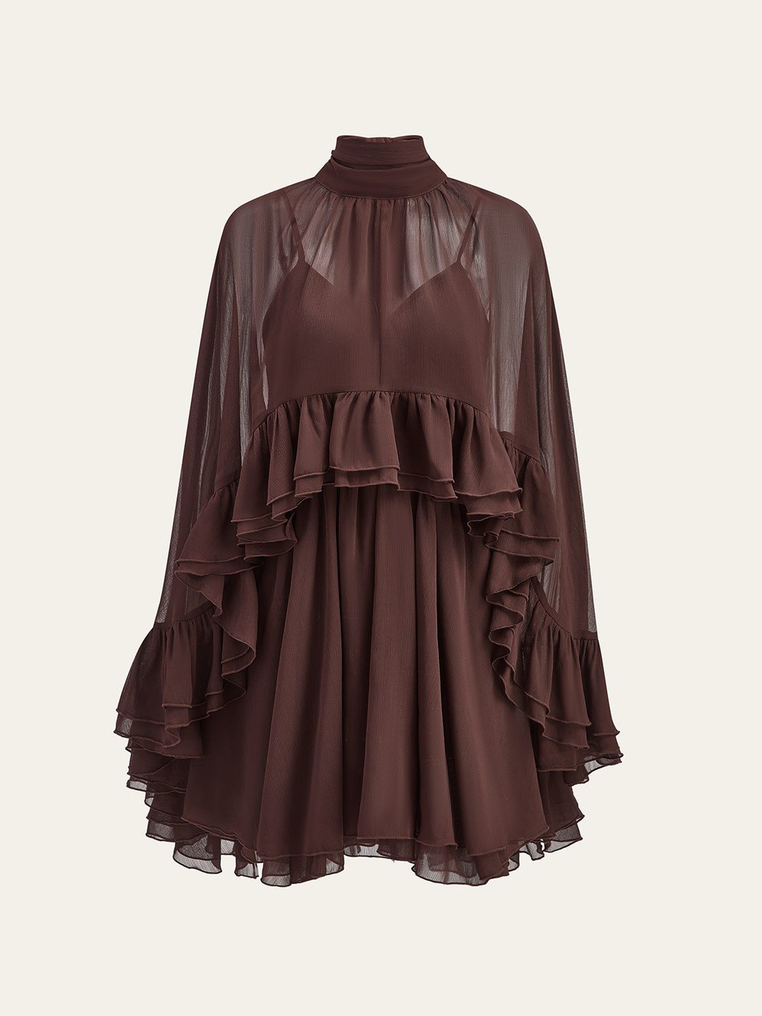 Kim - Chiffon Cape Dress