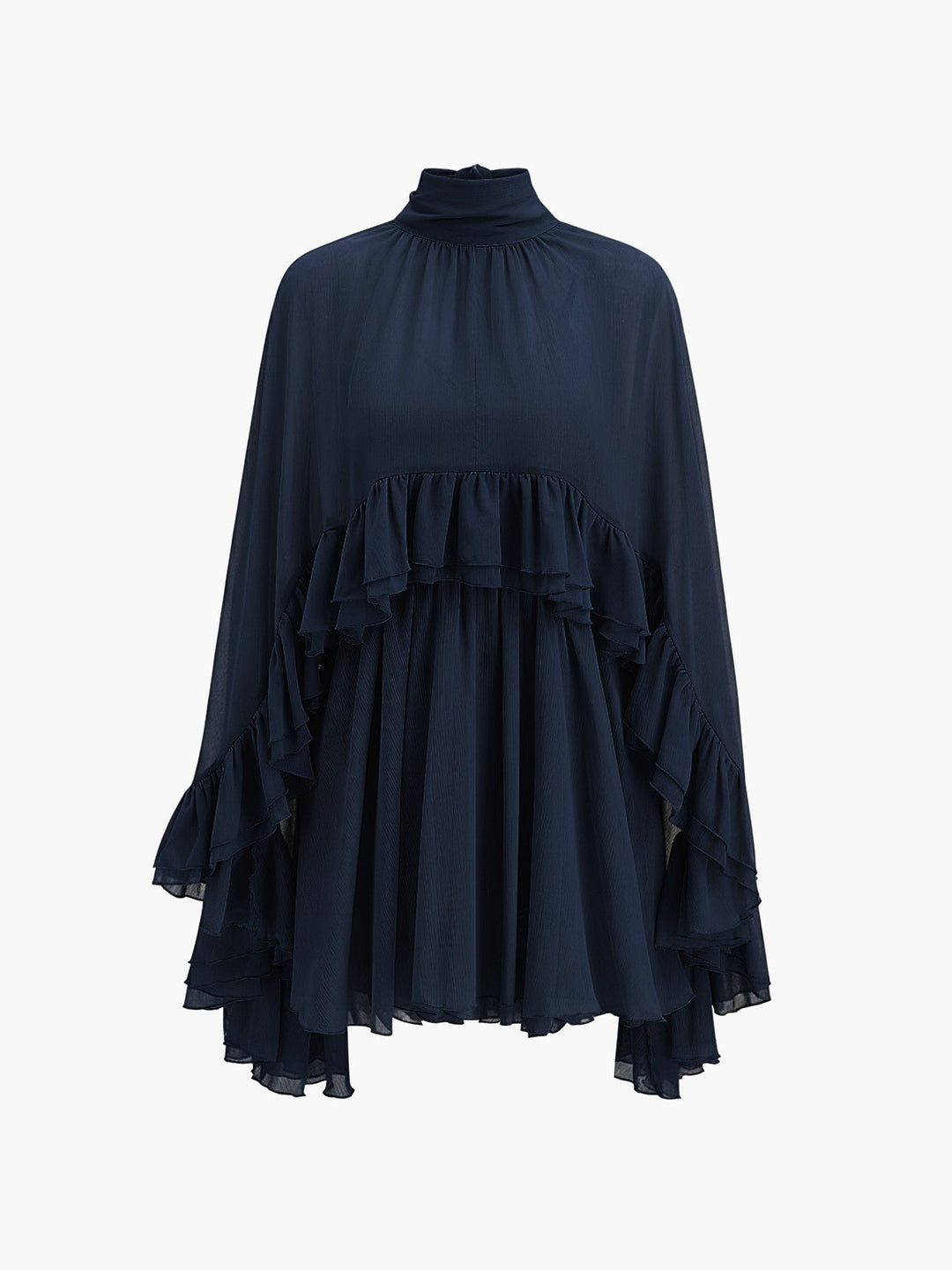 Kim - Chiffon Cape Dress