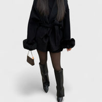 Plush Wrap Coat