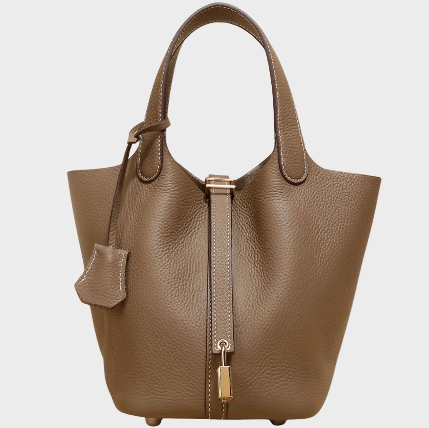 Pebbled Lock Bag