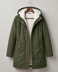 Sherpa-Lined Water-Repellent Hooded Parka – Susan & Anne