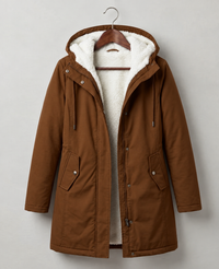 Sherpa-Lined Water-Repellent Hooded Parka – Susan & Anne