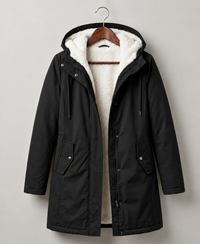 Sherpa-Lined Water-Repellent Hooded Parka – Susan & Anne