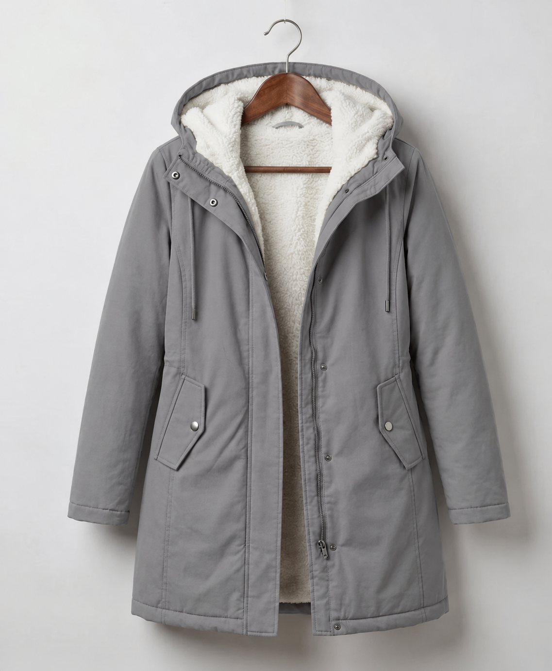 Sherpa-Lined Water-Repellent Hooded Parka – Susan & Anne