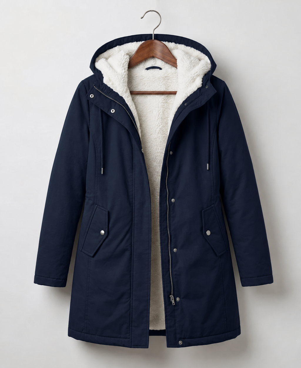 Sherpa-Lined Water-Repellent Hooded Parka – Susan & Anne