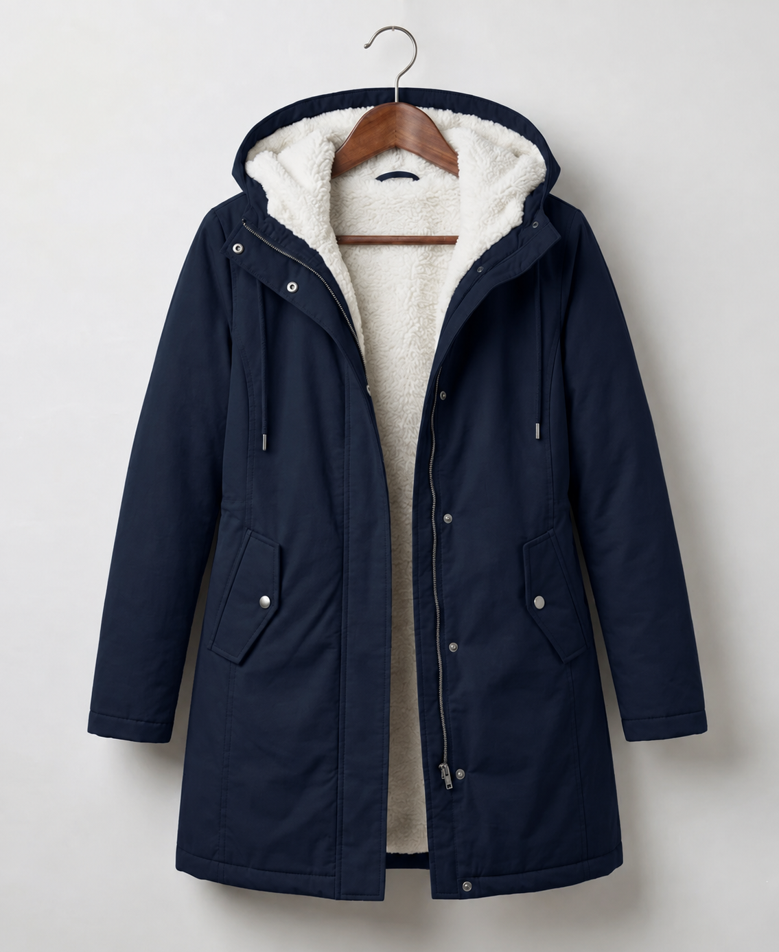 Sherpa-Lined Water-Repellent Hooded Parka – Susan & Anne