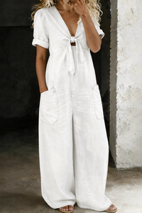 V-Neck Jumpsuit