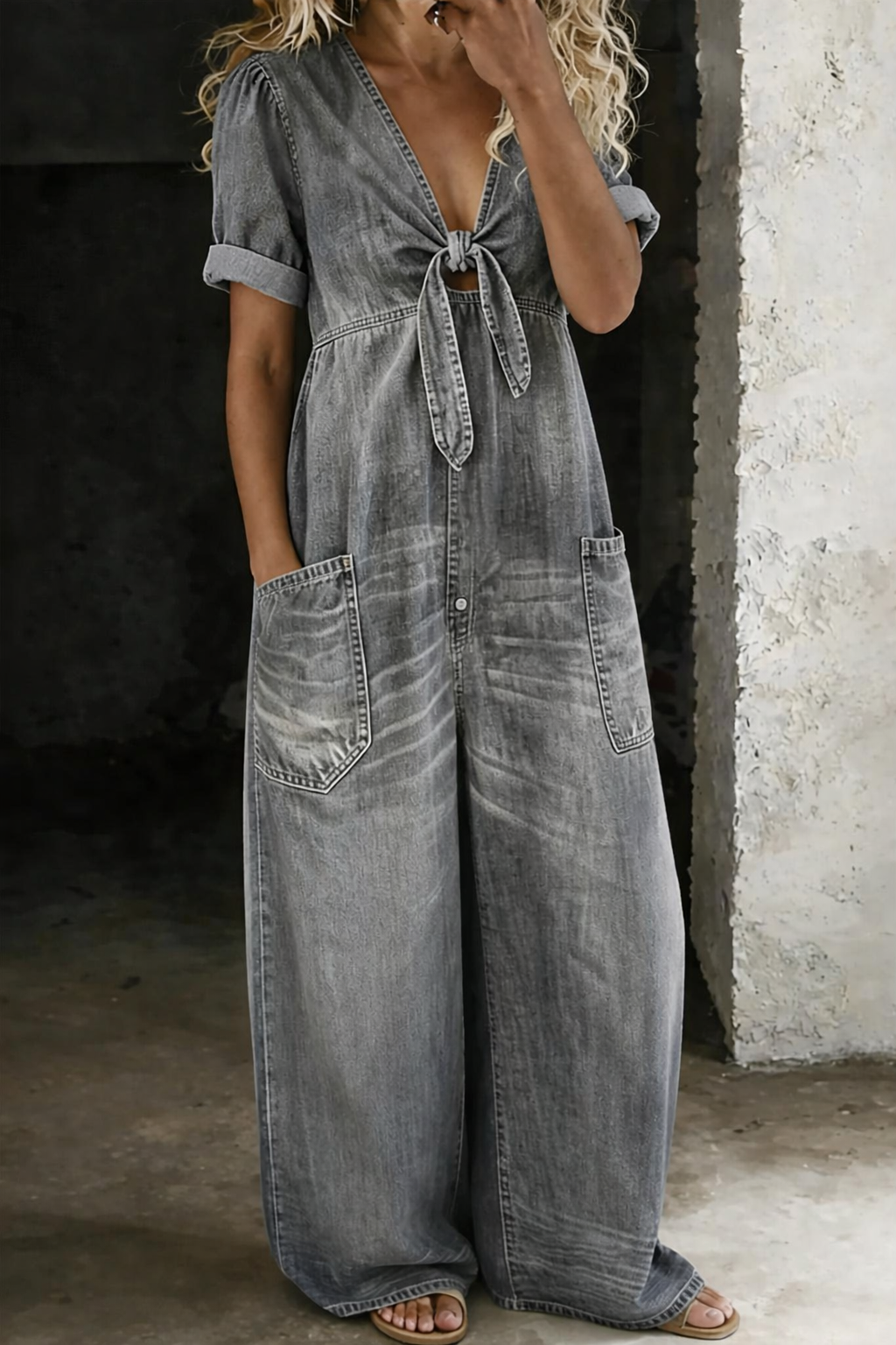 Maya - V-Neck Jumpsuit