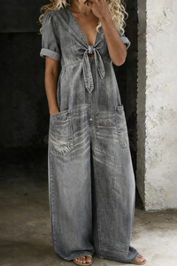 V-Neck Jumpsuit