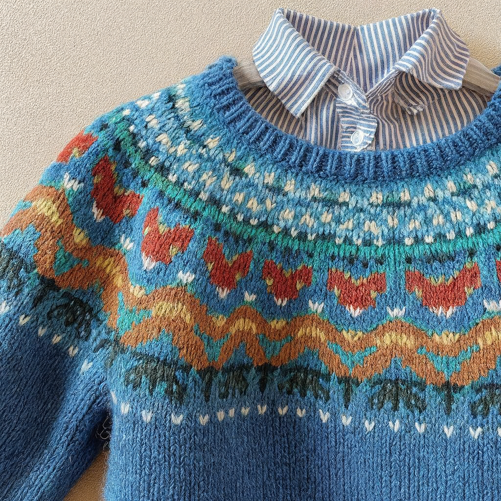 Vintage Alpine Knit Sweater