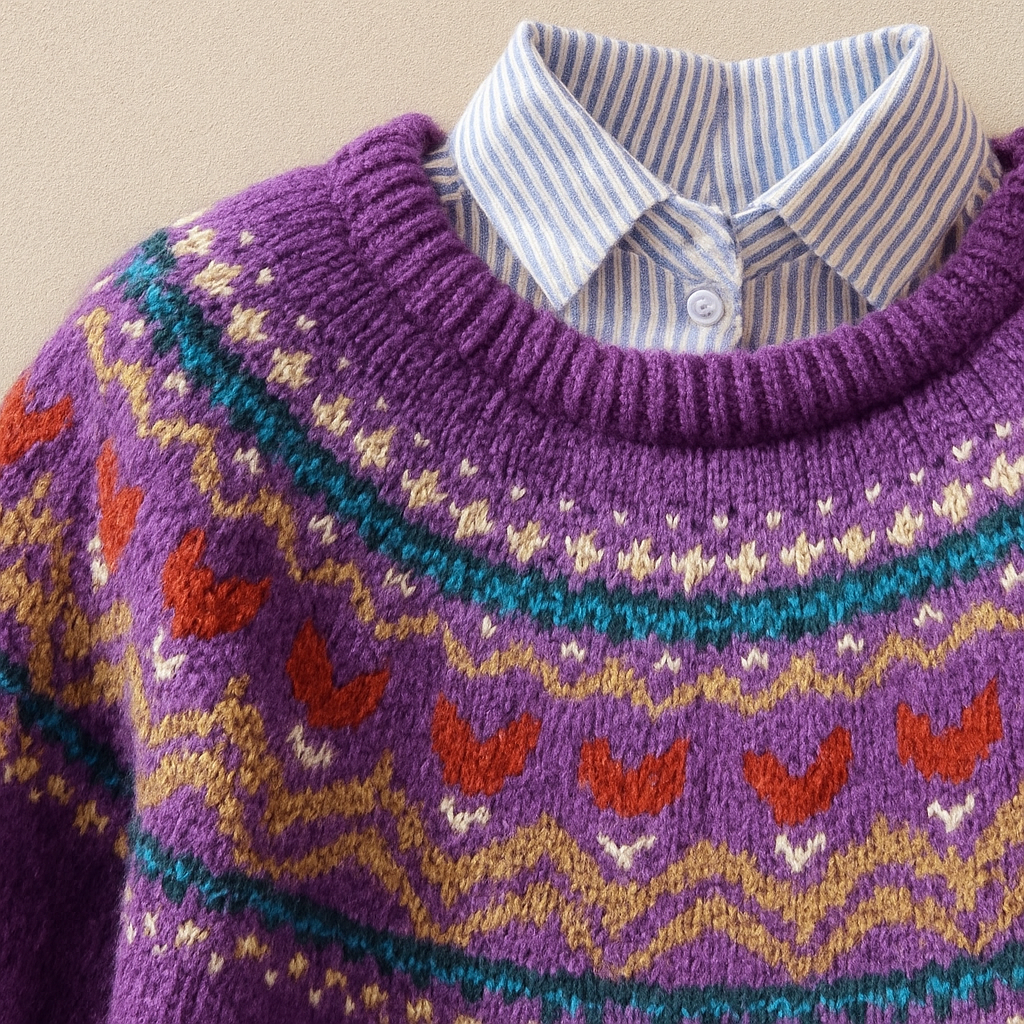 Vintage Nordic Knit Sweater