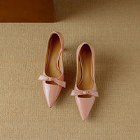 Bow Detail Pumps Pointed Toe Kitten Heel Shoes